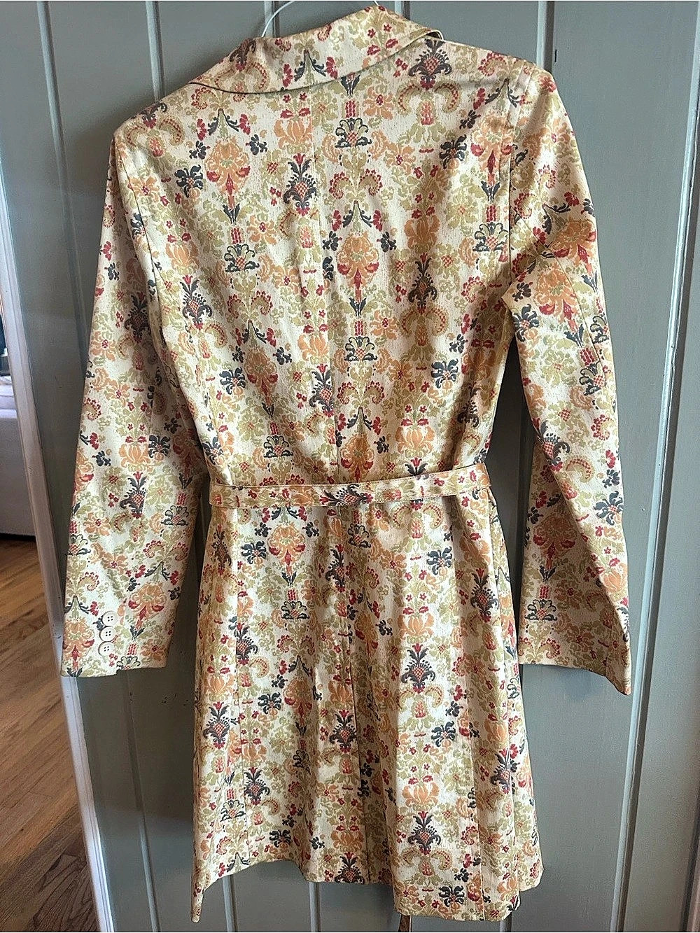 Sigrid Olsen Floral Belted Trench Coat in Cream